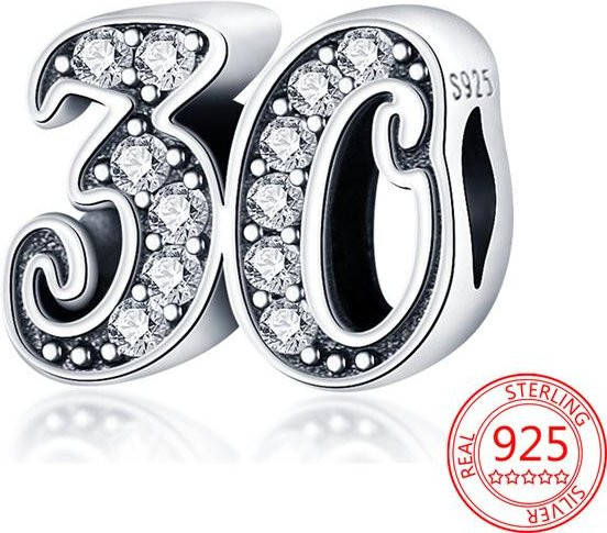 Anhänger 925 Sterlingsilber, Zahlen, Cz, Perlen, Damen - Bild 1