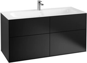 V&B Waschtischunterschrank Finion in Schwarz matt lackiert, B/T/H: 119,6 x 59,1 x 49,8 cm - Bild 1