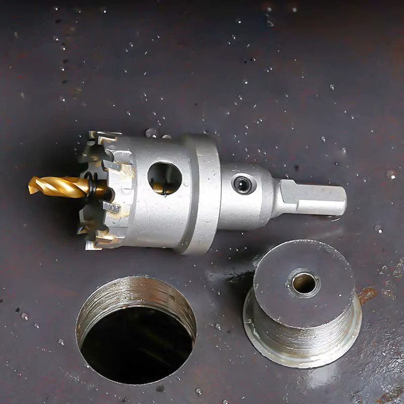 CNHENRY TCT Hartmetall-Lochsäge-Kit mit Pilotbohrer für Metall, Edelstahl, Eisen, Holz und Kunststoff in Silber - Bild 3
