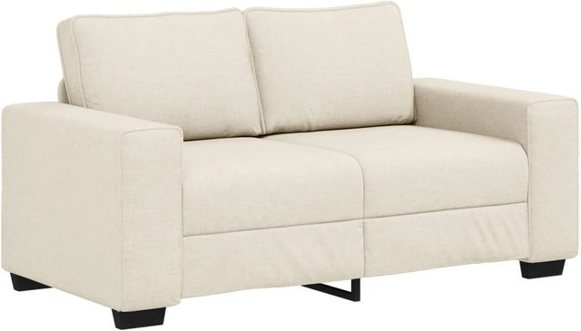 vidaXL Sofa Beige mit Kissen, modernes Polstersofa aus Stoff für Wohnzimmer und Home Office, B/T/H: 160 x 77 x 82 cm - Bild 1