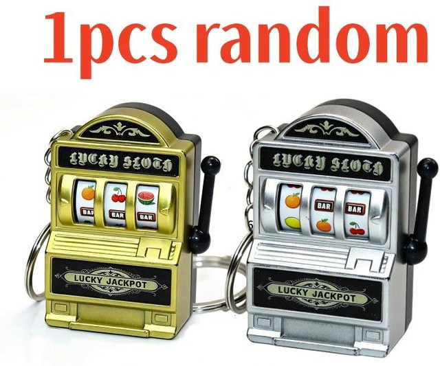 Schlüsselanhänger Mini Fruit Spielautomat, black, Unisex - Bild 1
