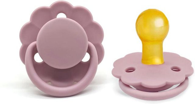 Achieve Great Babyschnuller mit rundem Kopf aus Naturkautschuk, BPA-frei, dunkel rosa, für Babys von 0 bis 36 Monaten - Bild 1