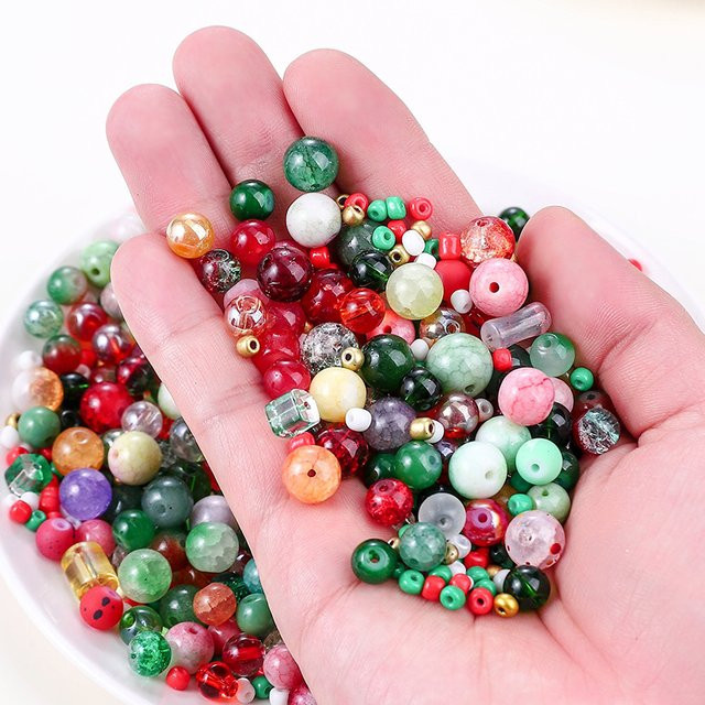 QIAO Glasperlen, bunte Kristallperlen, 2–10 mm - Bild 1