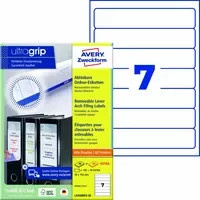 Avery Zweckform Ordnerrückenetikett ultragrip schmal/kurz in Weiß, B: 3,8 cm, H: 19,2 cm - Bild 1