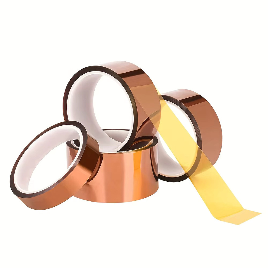 Wärmepolyimid-Isolierband für 3D-Drucker zur Reparatur, hochtemperaturbeständig, Farbe: Beige/Orange, Breite: 50 mm, Länge: 33 m - Bild 2