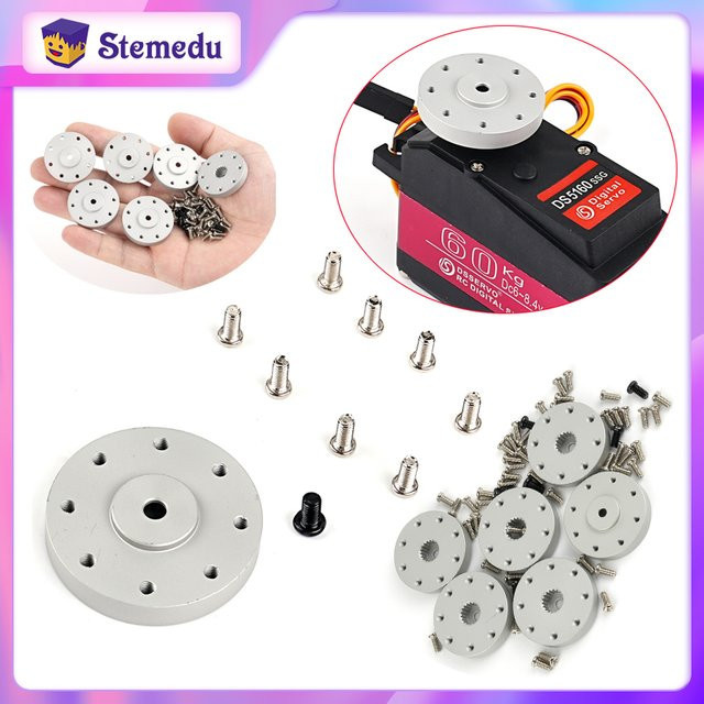 Stemedu Runde Metall-Servohalterung, 18T, mit 4 Sätzen M2,5 x 6 Muttern - Bild 1