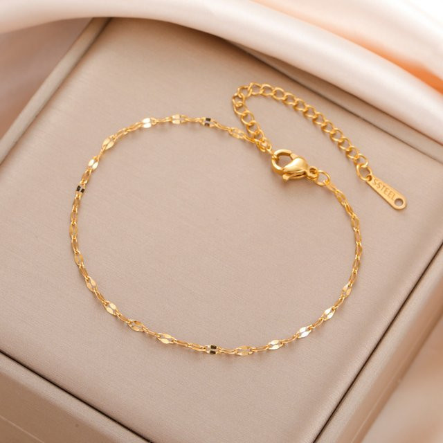 Skyrim Armband, Edelstahl, Gold, Damen, Minimalistisch - Bild 1
