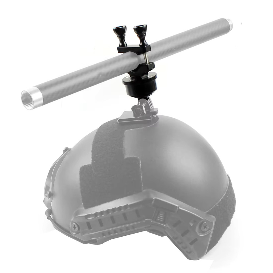 FEICHAO 360 Grad drehbare Stangenhalterung aus Aluminium für 22–32 mm Selfshot-Arme, kompatibel mit GoPro Hero 13 12 10, Farbe: Schwarz - Bild 2