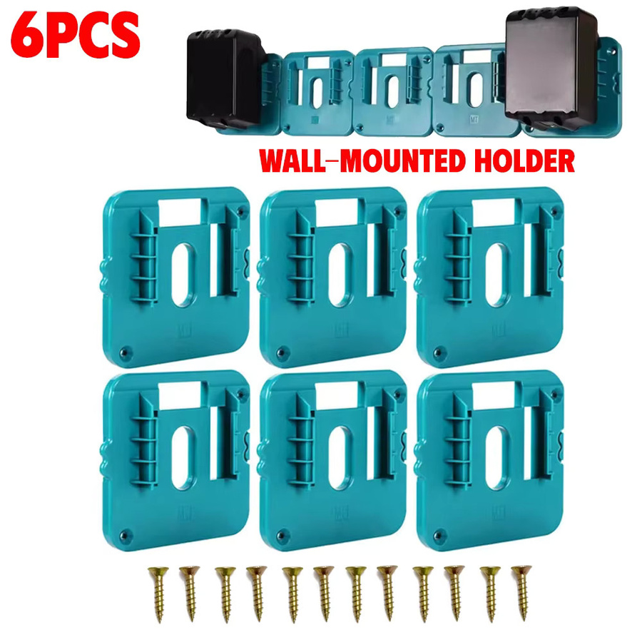 Makita 6-fach Batterie-Tragehalter für 18V Akkus, tragbarer Akku-Organizer mit Griff - Bild 3