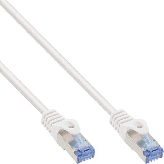 InLine Patchkabel Cat.6A S/FTP Ethernet LAN TPE flexibel weiß 50m - Bild 1