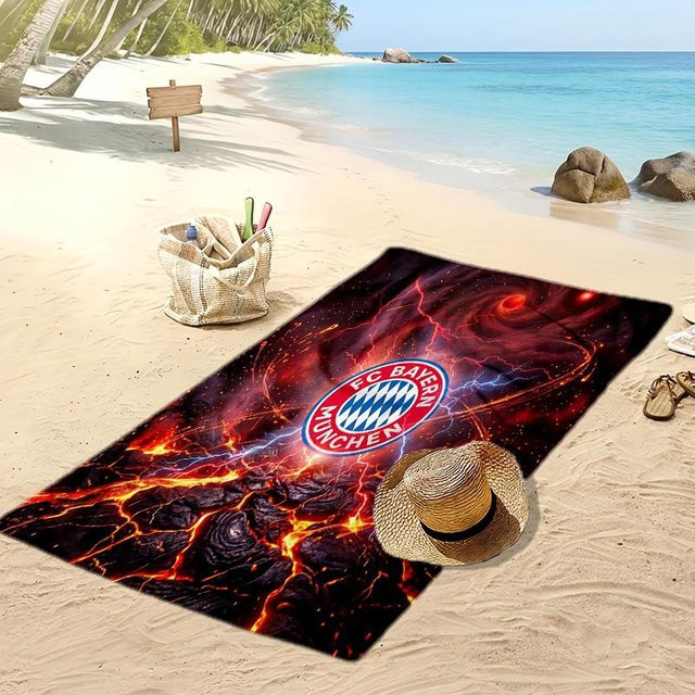 FC Bayern München Strandtuch, schnelltrocknendes und weiches Microfaser-Handtuch, B/B: 80 x 160 cm - Bild 1
