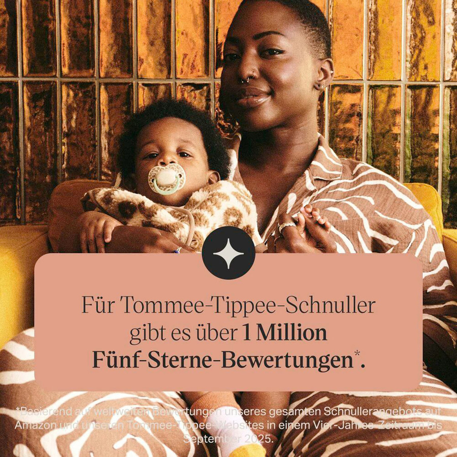Tommee Tippe 2er-Pack Schnuller aus Latex für 0-6 Monate, BPA-frei und sterilisierbar, Mehrfarbig - Bild 2
