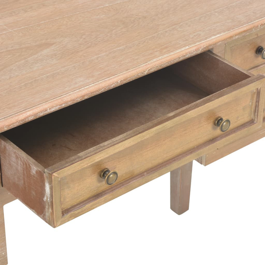 vidaXL Schreibtisch aus Kiefernholz in Braun B: 109,5 cm, T: 45 cm, H: 77,5 cm - Bild 2