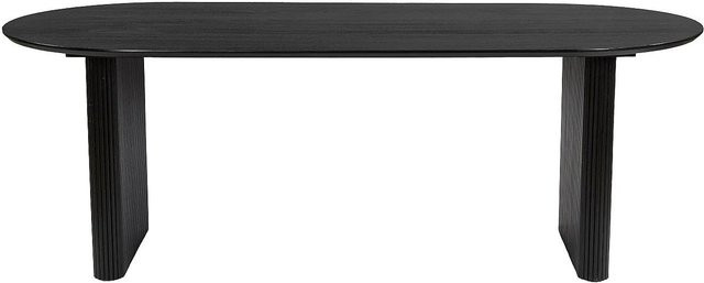 Vente-unique Esstisch Balimela aus Mangoholz in Schwarz, Breite: 200 cm - Bild 1