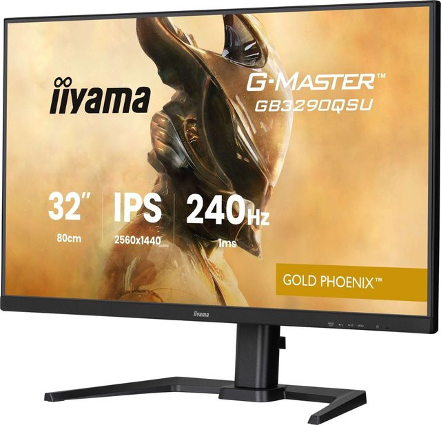 Iiyama G-Master GB3290QSU-B1 Gaming-Monitor, 32 Zoll, QHD (1440p), IPS, Gold Phoenix, Schwarz - Bild 1