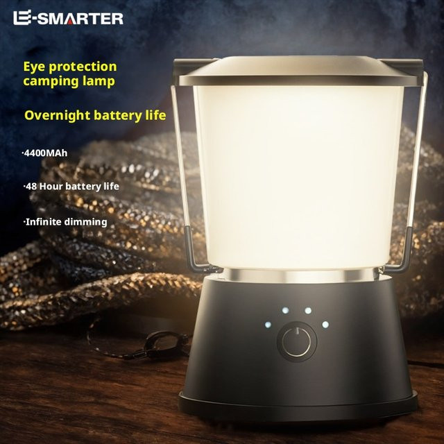 ESMARTER LED Camping Lampe Schwarz Multifunktionale Hängende Zeltbeleuchtung mit Touch-Steuerung - Bild 1
