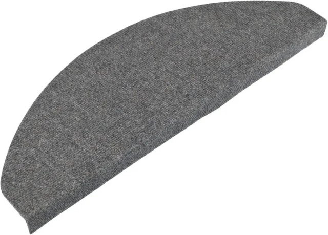 vidaXL Stufenmatten selbstklebend, 15 Stück, Grau, rutschfest und schalldämmend, B/T/H: 65 x 22,5 x 3,5 cm - Bild 1