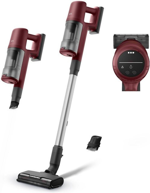 AEG AP61CB21RS Akku-Stielstaubsauger, kabellos, beutellos, Rot, bis zu 50 min. Laufzeit - Bild 1