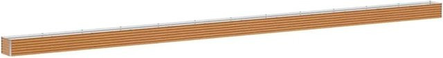 vidaXL Hochbeet aus verzinktem Stahl in Hellbraun, B: 116,4 cm, T: 50 cm, H: 36 cm - Bild 1