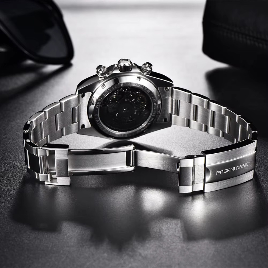 PAGANI DESIGN Armbanduhr Automatik, Edelstahl, Schwarz, Herren - Bild 3
