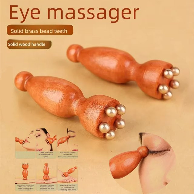 AYHle Augenmassagegerät, Holz und Messing, Unisex - Bild 1