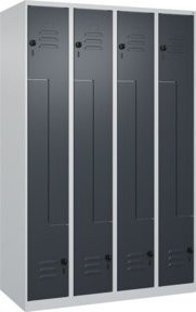 C+P Z-Spind Classic PLUS Spind mit 8 Fächern, Grau und Anthrazit, B/T/H: 120 x 50 x 185 cm - Bild 1