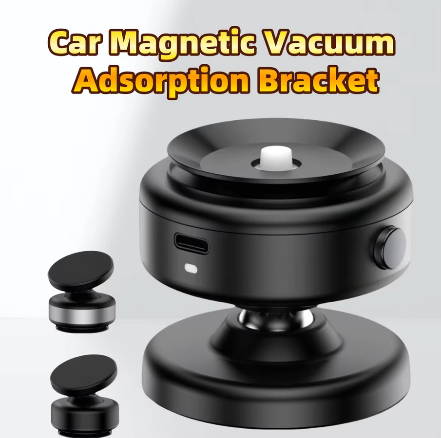 Auto-Magnethalterung aus Aluminiumlegierung mit Vakuum-Adsorption und 360 Grad Drehung in Silber für Smartphones und iPhone - Bild 2