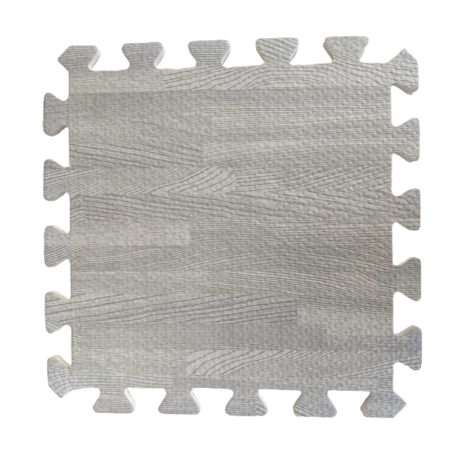 DHDH Holzmaserung Schaumstoff-Dekomatten in Weiß und Grau, Puzzle-Teppich für Wohnzimmer und Schlafzimmer, B/T/H: 30 x 30 x 1 cm - Bild 2