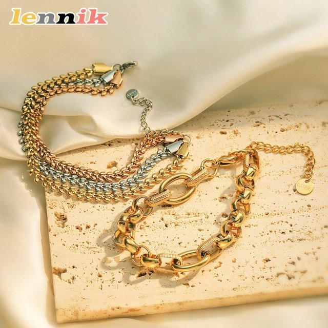 LENNIK Armband, Titan, Bicolor, Damen, Punk - Bild 1