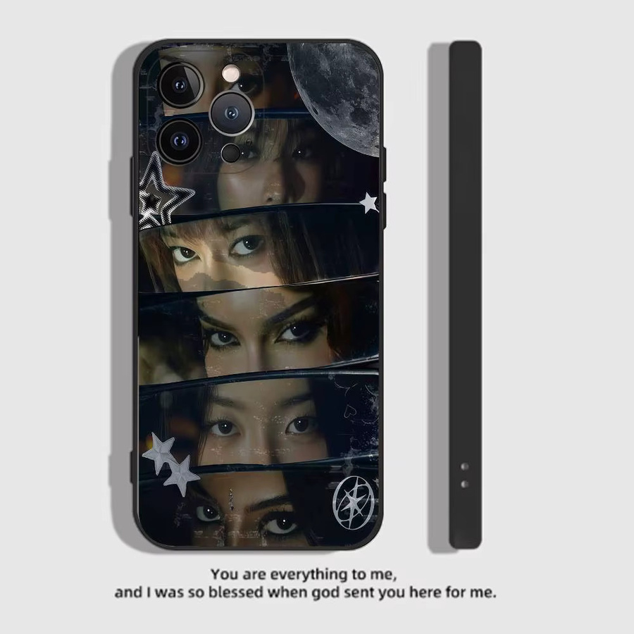 KPOP KATSEYE Handyhülle in Schwarz aus mattem Silikon und TPU für iPhone 17 Air 16 15 14 13 12 11 Pro Max - Bild 3