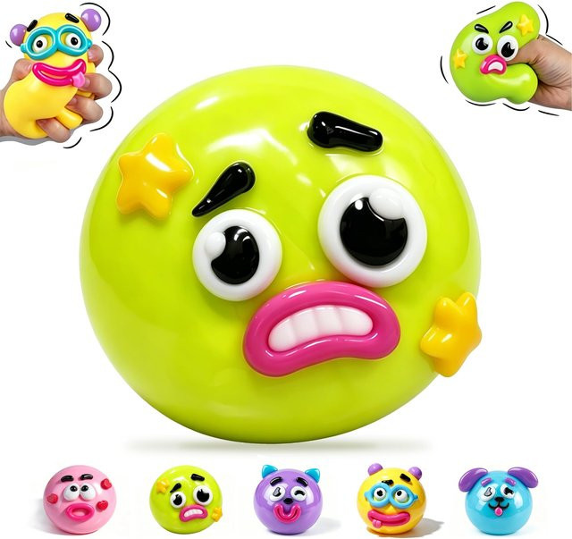 Smushers Hundegesicht Tausch Langsam Aufgehend Squishy Sensorisches Quetschspielzeug, yellow - Bild 1