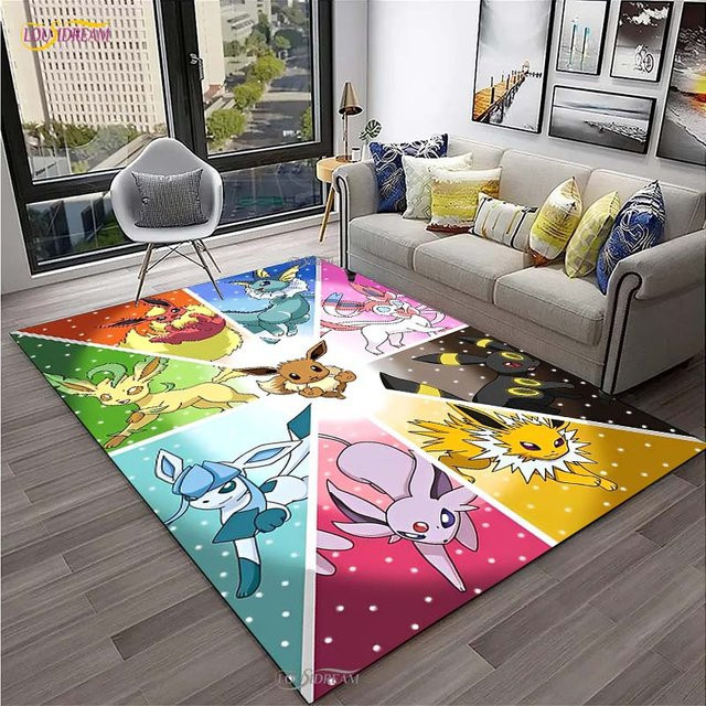 Miniso Pokemon Pikachu Teppich für Kinder, rutschfeste Bodenmatte für Wohnzimmer, Schlafzimmer oder Küche, Mehrfarbig, B: 80 cm, L: 160 cm - Bild 1