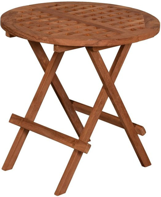 deVries Beistelltisch Woodie aus Teakholz in Braun, quadratisch, B/T/H: 50 x 50 x 50 cm - Bild 1