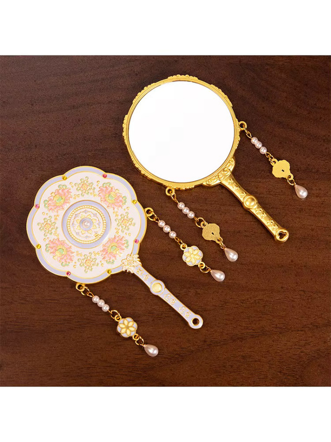 LDCX Handspiegel im orientalischen Design mit floralem Muster in Grün - Bild 6