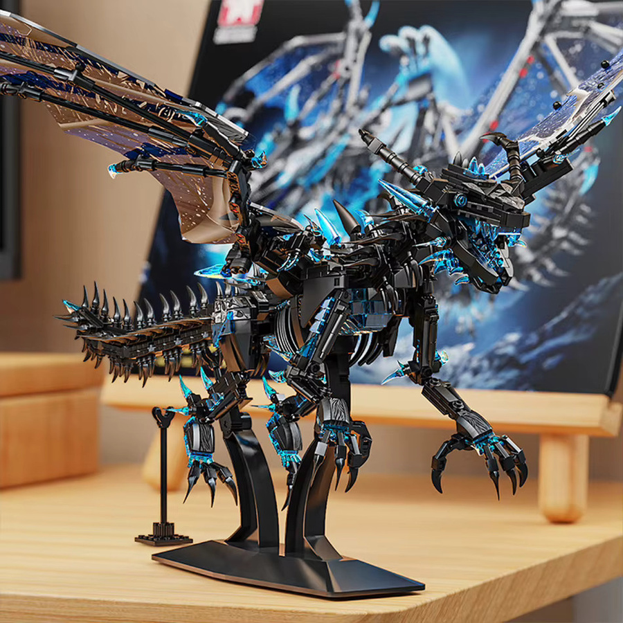 BXA Warcraft Mechanische Eis Drache, Bausteine, Blau - Bild 3