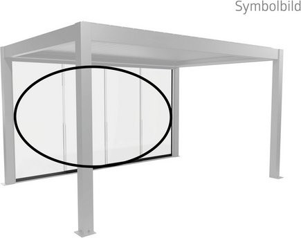 Biohort Glasschiebewand Klarglas für 3 m Pergola, B/H/T: 272 x 234,9 x 6,9 cm, dunkelgrau-metallic - Bild 1