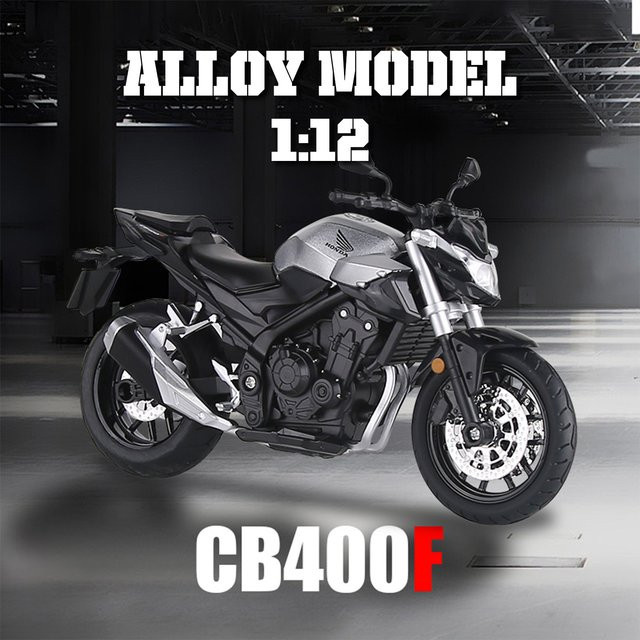 CCA CB400F Motorradmodell, 1:12, Metall, Rot - Bild 1