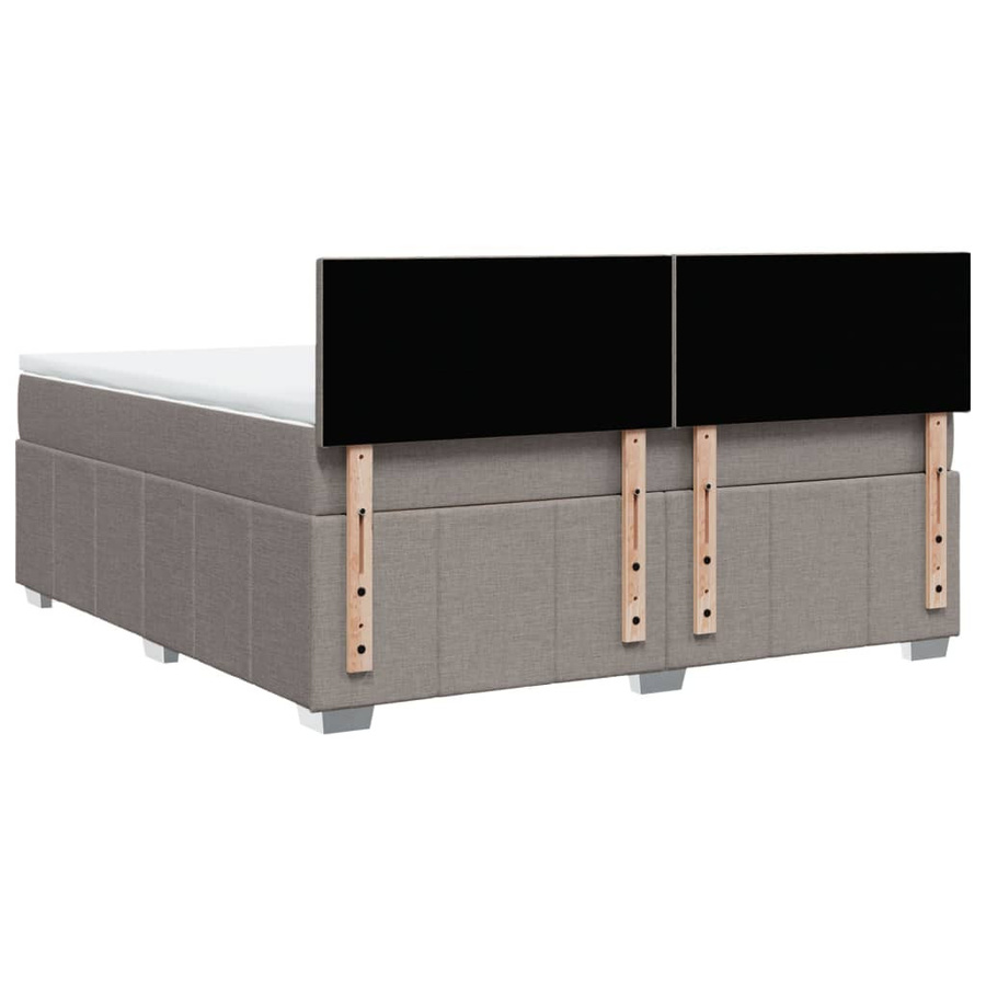 vidaXL Boxspringbett mit Matratze in Beige, Hybrid-Design mit Taschenfederkern, B/T: 180 x 200 cm - Bild 3