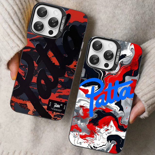 P-patta Stoßfeste Handyhülle mit Matt-Effekt für iPhone 16 15 14 13 12 11 Pro Max X XR XS Max 8 7 Plus in Schwarz und Multicolour - Bild 1
