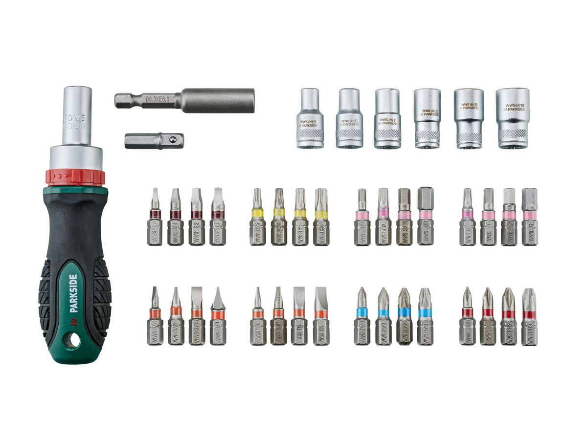 Parkside Präzisionswerkzeug- und Stiftschlüssel-Set aus Stahl in Multicolor mit 1/4 Zoll Bit-Halter - Bild 2