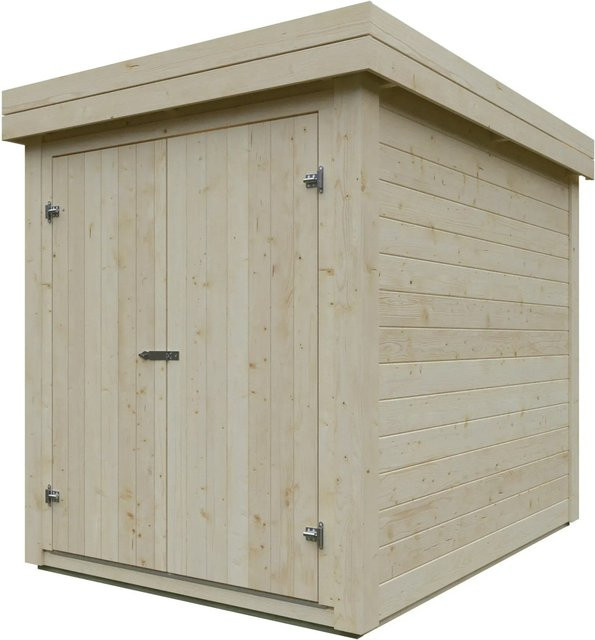 Kiehn-Holz Gerätehaus KH 19-018 mit Satteldach in Natur Unbehandelt B: 150 cm x H: 210 cm - Bild 1