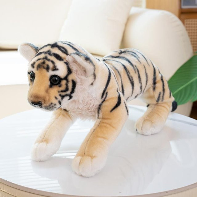 Yiran toy Wildtier-Serie Plüschtiere, Tiger Löwe Leopard, Stofftier Puppe Kissen, 39 cm - Bild 1