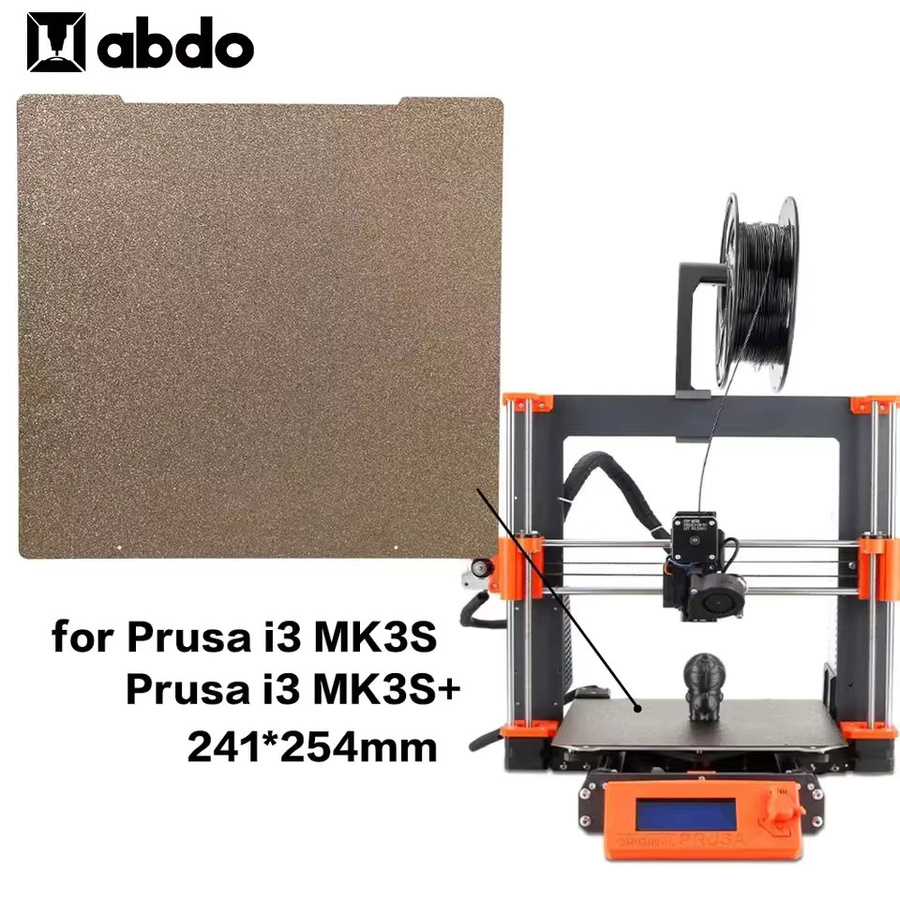 Prusa I3 MK3S PEI-Bauplatte Doppelseitige Federstahl-Platte Schwarz B: 24,1 cm, T: 25,4 cm - Bild 2