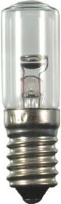Scharnberger Hasenbein Glimmlampe aus transparentem Kunststoff mit E14 Sockel, 230V, Durchmesser: 1,6 cm, Höhe: 5,2 cm - Bild 1