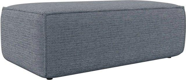 Sitzhocker Amelia von Vente-unique in Blau mit Strukturstoff, Breite: 102 cm - Bild 1