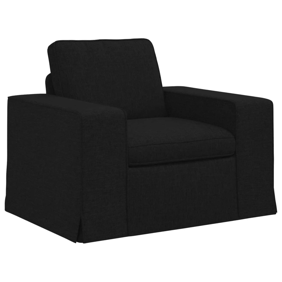 vidaXL Sofa Schwarz mit Stoffbezug und Metallrahmen B/T/H: 103 x 80 x 82 cm - Bild 2