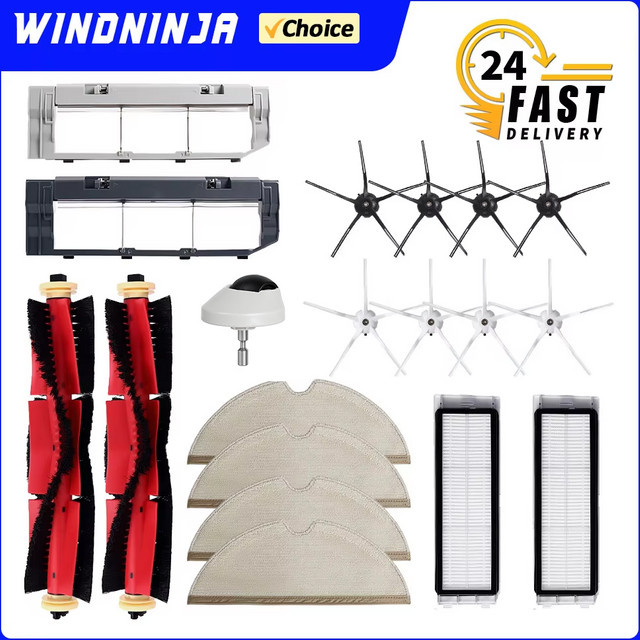 Roborock Ersatzteil-Set mit HEPA-Filter, Roller-Pinsel und Mopp-Tuch für Xiaomi 1S, S5, S50, S51, S52, S55, S6, S6 MaxV, T6, T7 und E4 Staubsauger - Bild 1