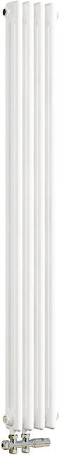 Duschparadies Traditioneller Heizkörper für Warmwasserbetrieb Weiß 700W 3 Säulen B: 150 cm, H: 200 cm - Bild 1