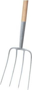 Ideal Dunggabel Nord mit 4 Zinken, Länge: 135 cm, Farbe: Silber - Bild 1