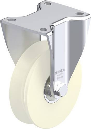 Blickle Stahlblech-Bockrolle 120K-1 in Weiß, Rad-Durchmesser: 120 mm, Tragfähigkeit: 200 kg - Bild 1